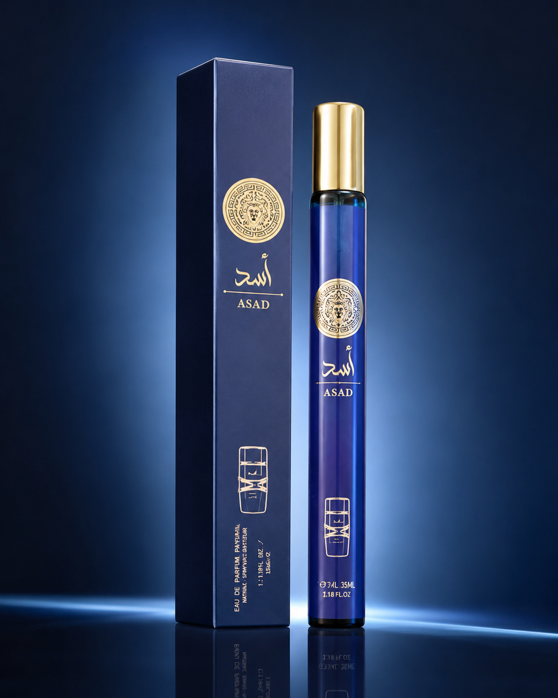 Perfume Asad  Blue Travel Size 35 ML, Eau De Parfum Spray for Men