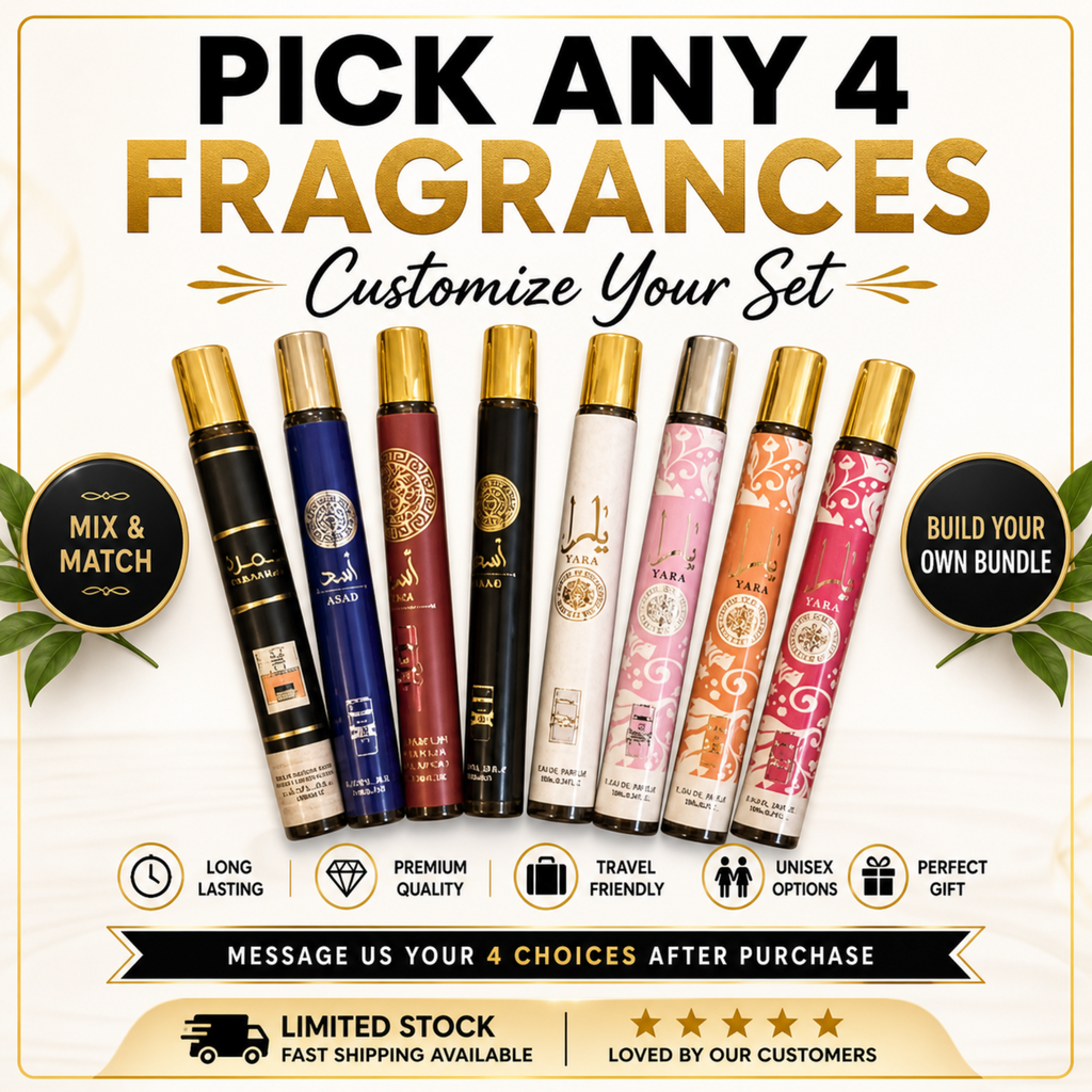 Premium Perfume Gift Set , 4 Travel Sprays, 35ml Each Eau De Parfum Long lasting