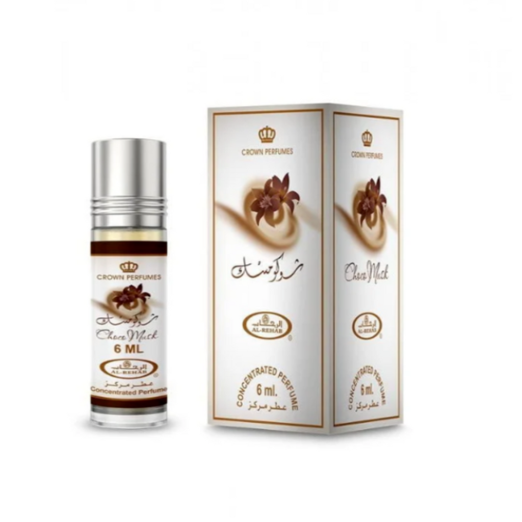 (6-Pack) Al-Rehab Choco Musk Roll On Perfume Oil Men Women